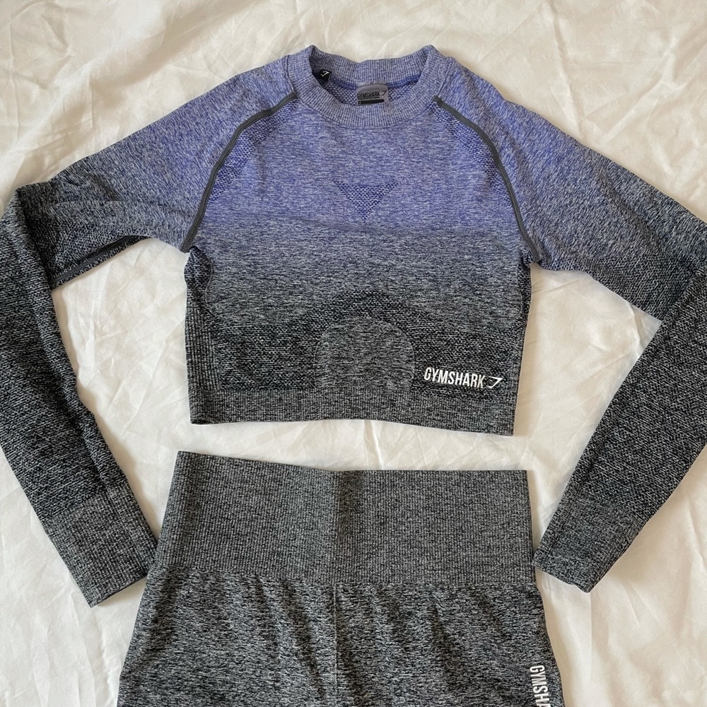 GYMSHARK OMBRÉ COLLECTION PURPLE GREY SET